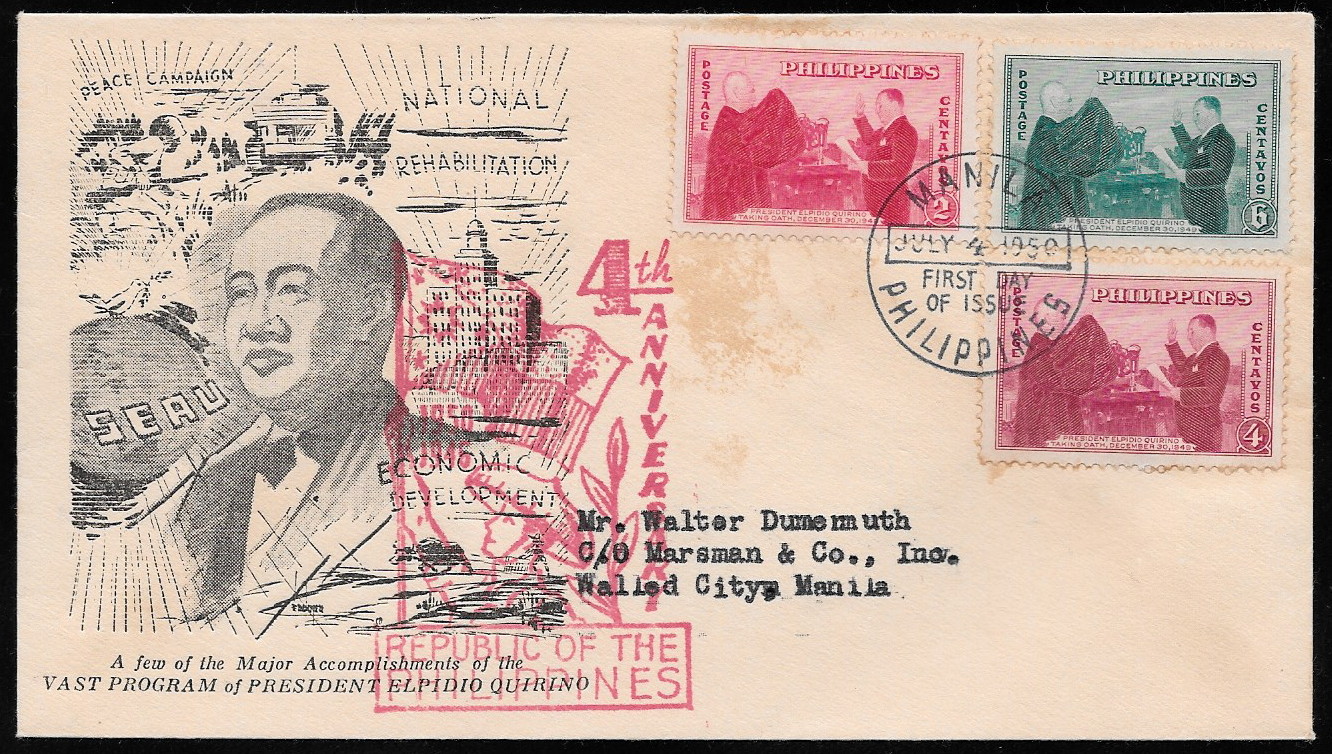 Philippines 1950 First Day Cover 